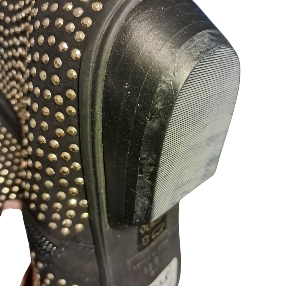 Schutz Leather Studded Black Women's Ankle Boots - Picture 9 of 9